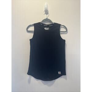 Carhartt Force Size XS (0-2) Black Sleeveless T-Shirt Round Hem Crew Neck